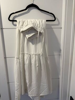 White Tiered maxi skirt